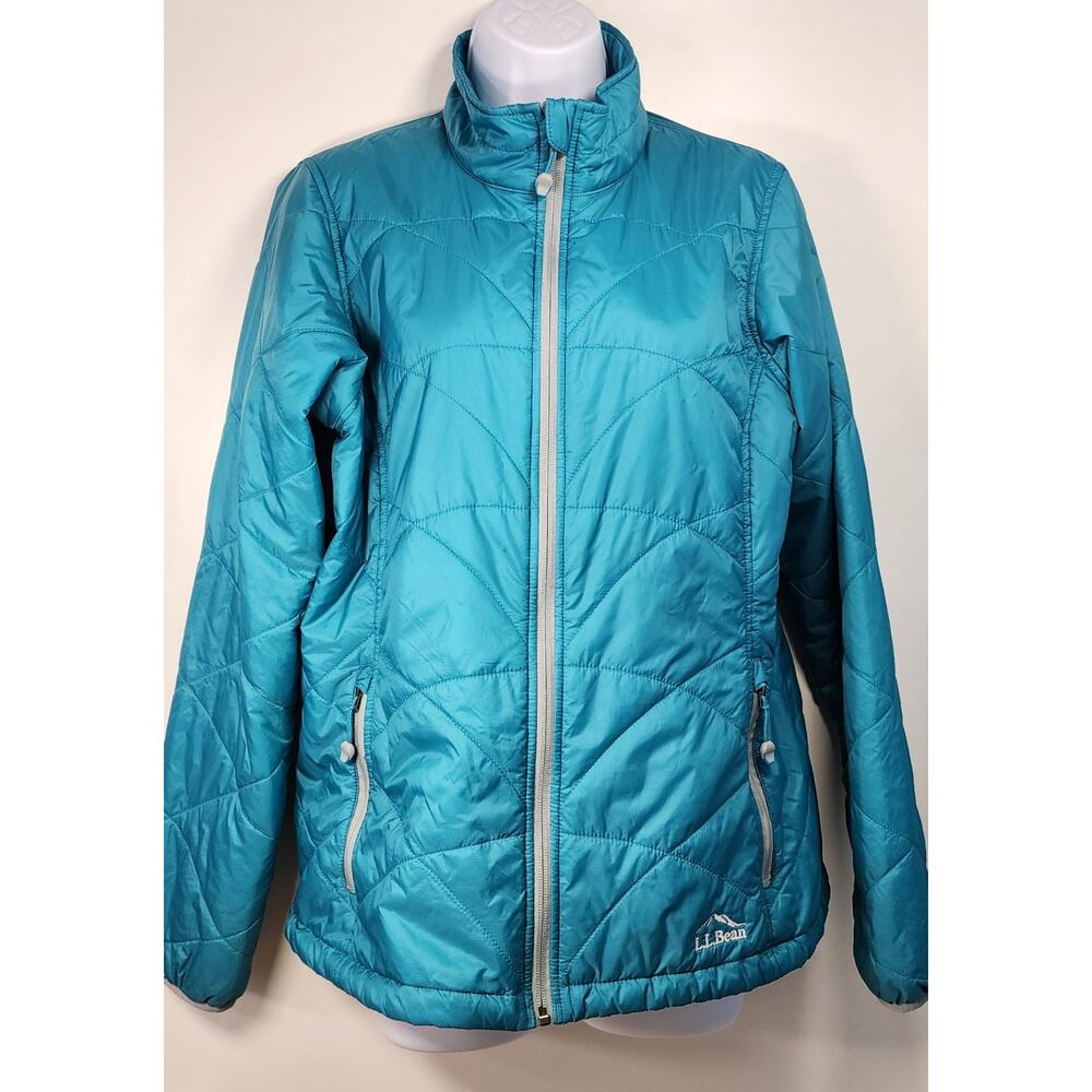L.L.Bean Primaloft Quilted Jacket Women's M Teal Lightweight Packable